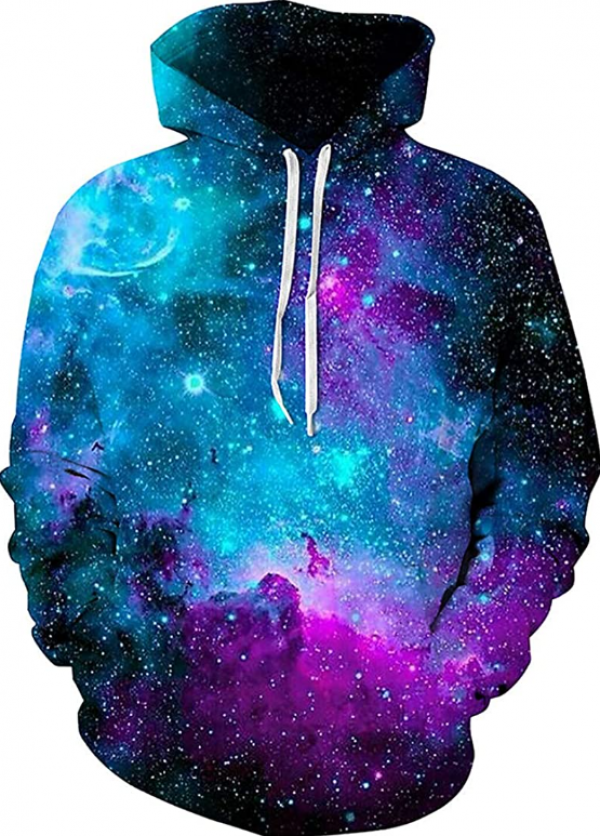 Hoodie dengan motif galaksi